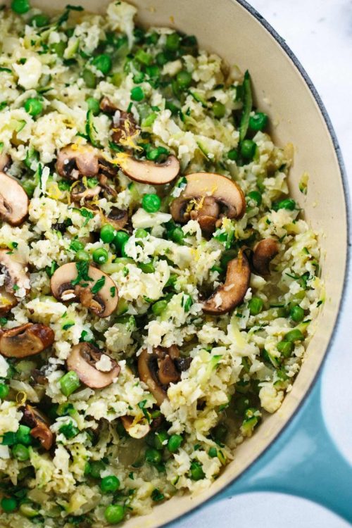  *Low Carb Cauliflower Risotto*(Recipe states cheese, replace or leave out).