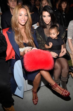 Beyoncé, Kim Kardashian and North at Kanye