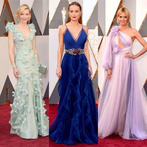 My TOP 3! (Left) Blue officially became the color of the night when endorsed by Blanchett, and of co