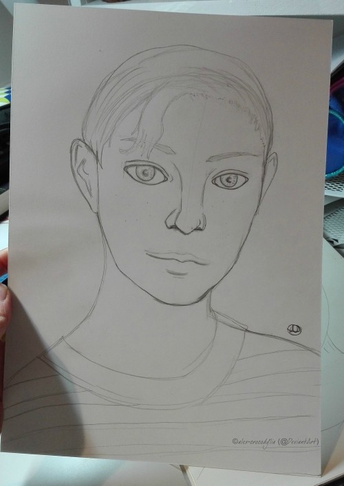 Portrait of Jeremy Wade Delle - sketch version (made on December 2, 2019)This is how THIS drawing lo