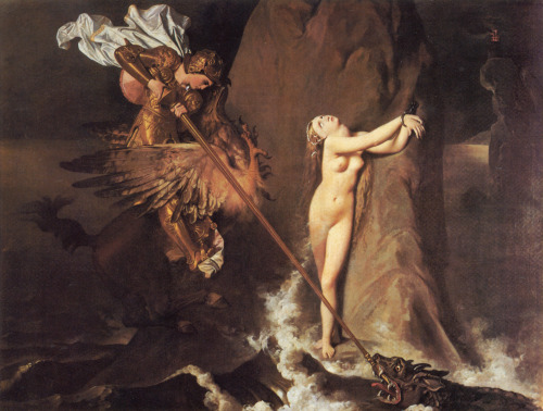 Ruggiero Rescuing Angelica, Jean-Auguste-Dominique Ingres, 1819