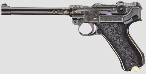 peashooter85: Engraved DWM M1917 Luger pistol. from Hermann Historica