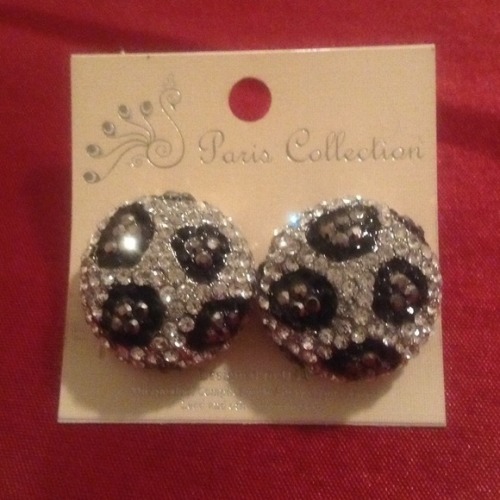 I just added this to my closet on Poshmark: Cheetah print rhinestone earrings-SILVER and BLACK. (http://bit.ly/YJgyfN) #poshmark #fashion #shopping #shopmycloset