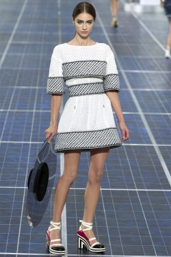 spunkh:  spunkychic:  jacquemvs:  Marine Deleeuw at Chanel s/s 2013   Fashion and models x  Models and a pretty vibe