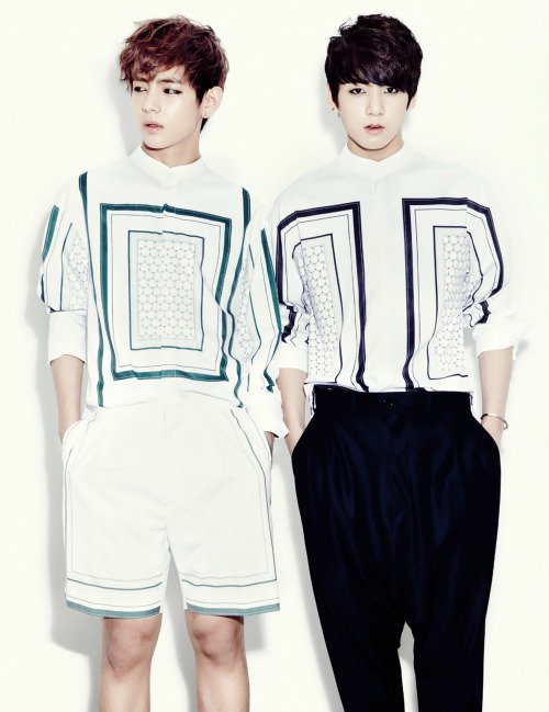 kpophqpictures:[MAGAZINE] BTS V &amp; Jungkook – Harper’s Bazaar Korea Issue ‘