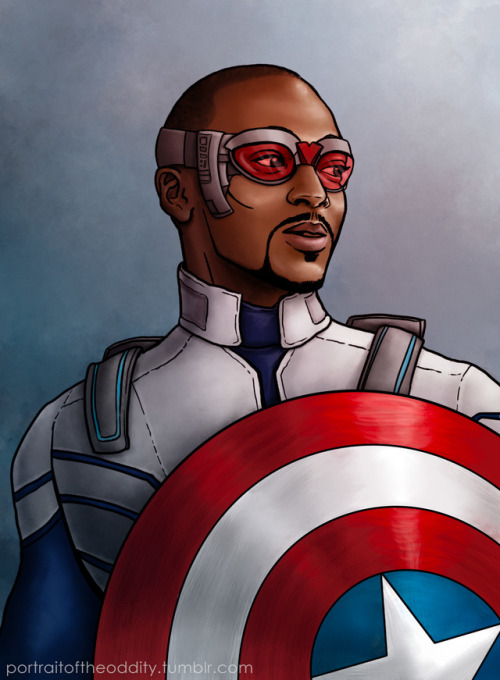 portraitoftheoddity:I got real excited seeing Anthony Mackie on that SDCC stage with the shield. Cap
