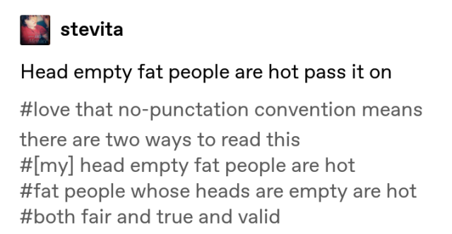Porn Pics stevita:stevita:Head empty fat people are