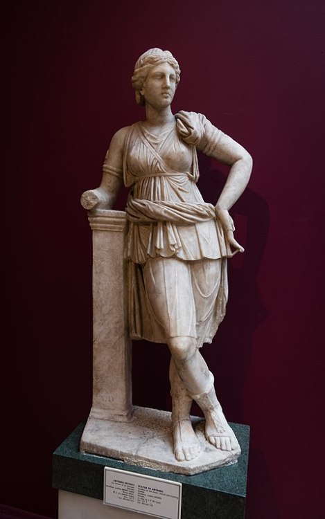 Artemis White marble statue from Mytilene, Lesbos, Roman copy of a 4th century BCE Greek original, I