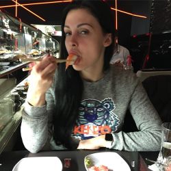 Enjoying some sushi by alettaoceanxxxx_