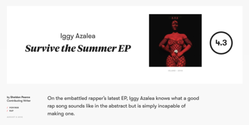 isitbetterthanemotion: Is it better than E•MO•TION?: Iggy Azalea: Survive the SummerPitchf