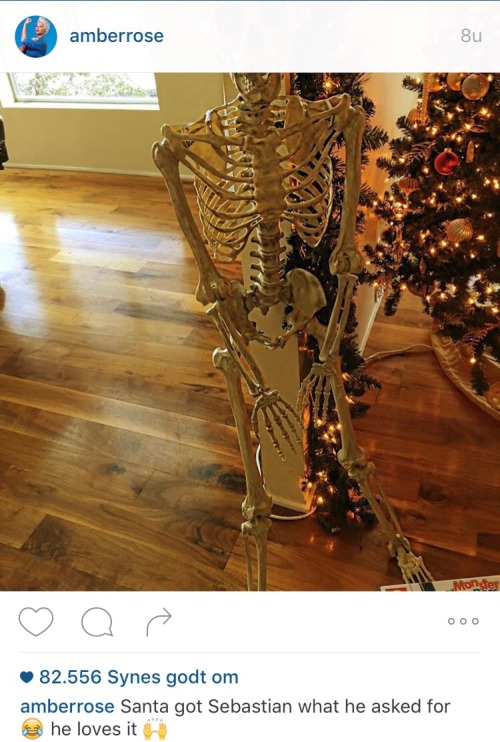 sweet-mamii:idc what you say about amber rose! her child wanted a skeleton for christmas, and instea