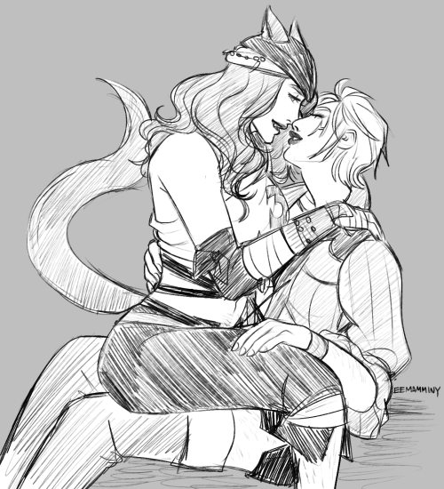 #femslashfebruary day 14 - V'kebbe x RhoswenA talented rogue and a pirate captain&ndash; of course t