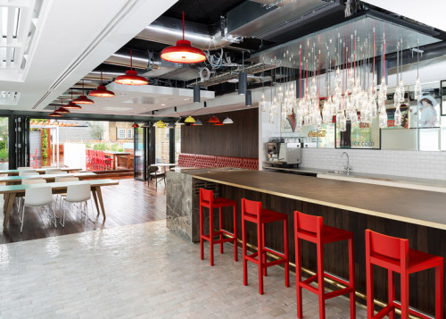 {Coca-Cola’s London headquarters has relocated to a space designed by UK studio MoreySmith tha