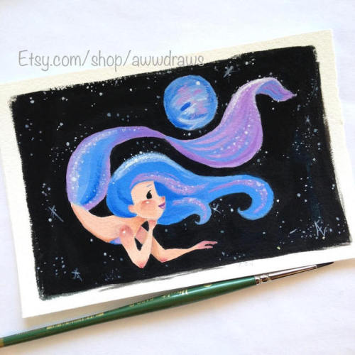 sosuperawesome:Solar System Mermaids, by Audra Esch on Etsy