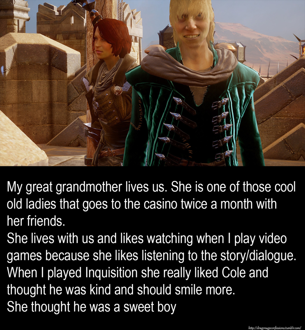 Dragon Age Confessions — Confession: Is it just me, or do the