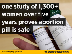 think-progress:  Large Study Thoroughly Debunks One Of The Sneakiest Abortion Restrictions  A large new study in the journal Contraception effectively debunks the rationale for passing restrictions on abortion-inducing pills, a legislative trend that