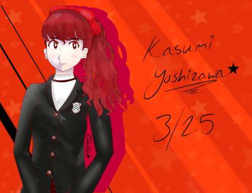 been a hectic past month but i had to draw Kasumi for her bday!!P5R is less than a week away and no 