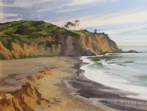 Plein Air class is back! Coming this April with Ben Young. 11x14" oil, Laguna Seascape. Registr