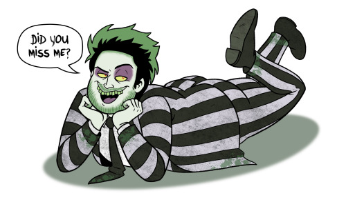 To celebrate Beetlejuice’s Broadway return, I drew a quick drawing of the ghost with the most himsel