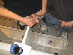 whpitout:  sharing a urinal 