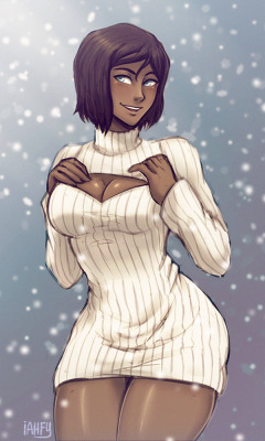 mikaturnsup made me contribute to this sweater meme phenomenon  trust me she isn&rsquo;t cold