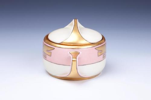 Rosenthal Donatello set, sugar &amp; milk, 1915-20. Porcelain. Painted by N. J. Lalonde, Overglaze i