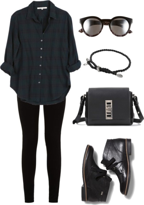 Untitled #30 by yameera featuring cat-eye glasses ❤ liked on PolyvoreXirena flannel shirt / 7 For Al