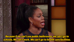 thetrippytrip:Laverne Cox: Bathroom Bills “Criminalize Trans People” And No One Is Talking About It   Because the people don’t actually “feel” like becoming educated on LGB and especially T issues.Having a gay friend doesn’t mean knowing what it’s like. Child molesters are at your home - statistically. They aren’t LGB and especially not T.