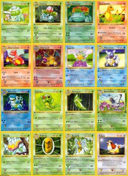 dragonitedelight:  First appearances of the original 151 in the Pokémon TCG ~ ★/☆