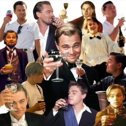 cheers to Leo 🍾 #oscars #leowins #leo