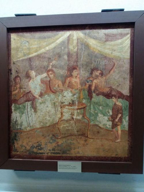 Naples Archaeological MuseumBanquet scene from StabiaeNaples; July 27, 2019