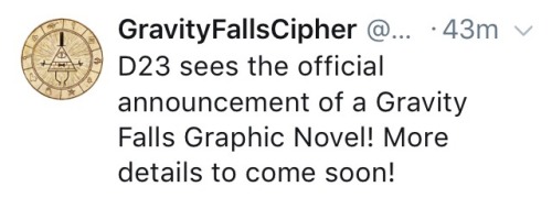 fuckyeahgravityfalls:Gravity Falls comics officially announced at D23!!
