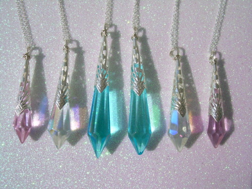 cosmicmoonlightx:Cosmic Queen Prism Crystal Necklaces now available on my shop.