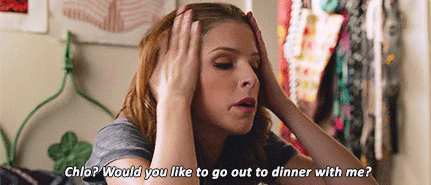 captainpeachperfect:  Bechloe AU in which Beca is never late.