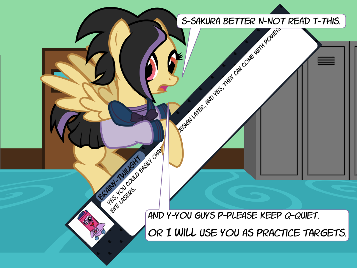 askthecookies:Licorice: I w-wonder if this f-fits on my b-backpack …xD
