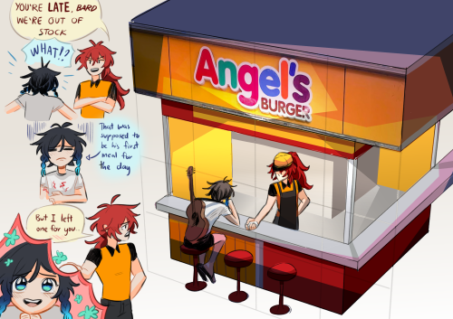 FUCK IT! Angel’s Burger Employee Diluc And Broke Busker Venti 