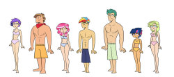 kukutjulu01:  Next Gen Humanized Body Shots by kilala97  Ha they made rainbow dash look like Duncan from Total Drama Island