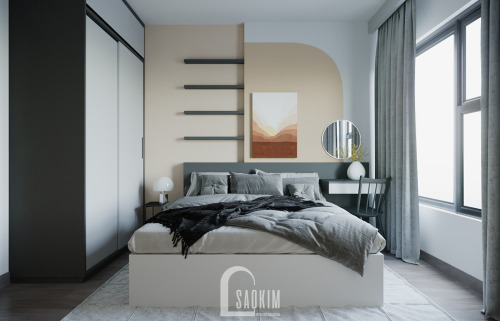 saokimdecor: Design of 1 bedroom apartment + 1 Vinhomes Smart City apartmentThe beauty of the design