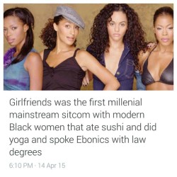 cleophatracominatya:  eyeamindiibleu:  blackhaironly:  Girlfriends    Not just Law degrees, Lynn had 5 different degrees in unrelated subjects &amp; STILL ended up being an artist!  So dope &amp; so important  👆🏾 true