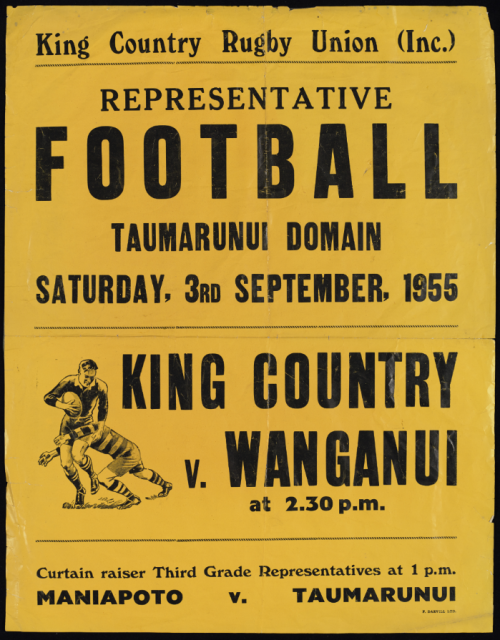 The King Country team won this match against Wanganui 11 to 3. All Black great Colin Meads first pla