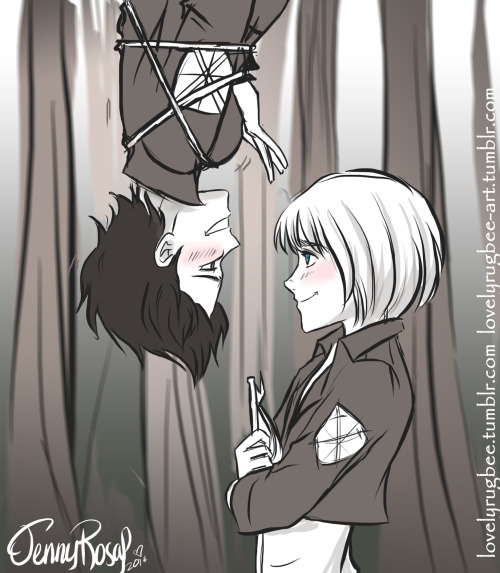 lovelyrugbee:  WOW YOU REALLY WANTED EREMIN. ITS OK IM OBSESSED TOO. Forest of big ass trees? More like forest of big ass nerds. Way to embarrass yourself in front of your boyfriend, Eren… hahah my art blog! 