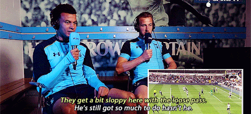 footballthings20:Dele Alli and Harry Kane become commentators for the day. x