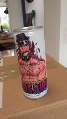 vincettii-art:  Friend showm ne how Energy Drink can i designed looks like!Those will be drunk during Folsom Street at Berlin as far as i know.