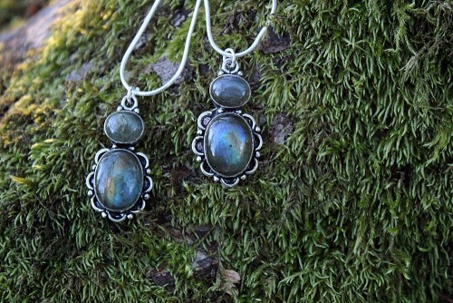 labradorite pendants!  ♥ labradorite heightens intuition &amp; enhances psychic abilities, making it