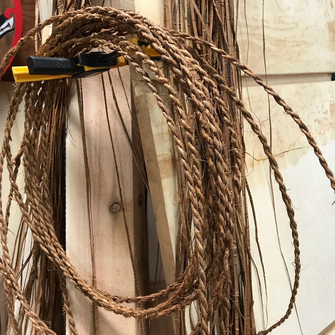 Full Circle by Peter Gong on Tumblr: Got about 40 ft of cedar bark cordage  ( rope) made up yesterday #workingwithcedarbark #cedarbarkrope #handmade  #nativeculture