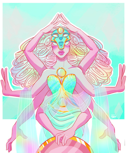 alexa-eve:  My personal take on the Temple Fusion! She’s Angel Aura Quartz. 