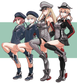 kancollegirls:  艦これまとめ３ by artist ぐふ (@gufu6)