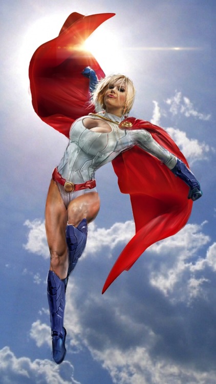 kalelsonofkrypton:  Superman, Supergirl, Power Girl, Wonder Woman, Darkseid and Batman by John Gallagher.