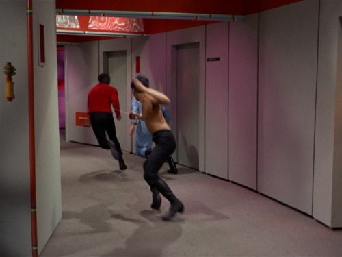 classictrek:The first-draft script for “The Naked Time” featured Sulu stalking through t