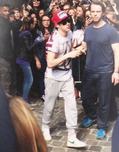 blamestyles:  Harry and Niall outside their hotel in Belgium today [x/x/x] 